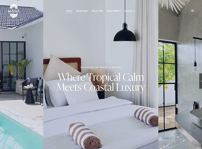 Maña Ahangama website — creative web design by WebArrow London