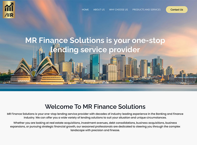 WebArrow web design — Mr.Finance — digital agency Harrow London